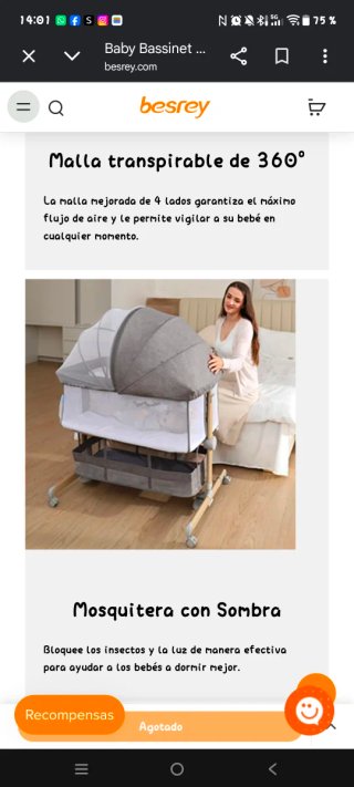 Minicuna colecho besrey con mosquitera