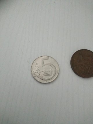 Monedas República Checa 5 Kč 1993 y 10 Kč 1994