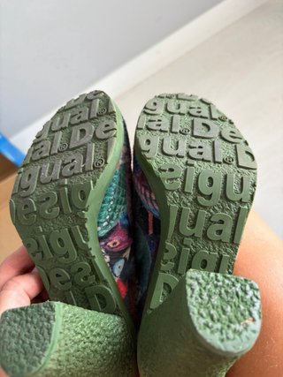 Botines  verdes y multicolor