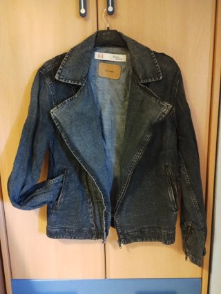 Cazadora vaquera Zara Jeans corte militar Talla M