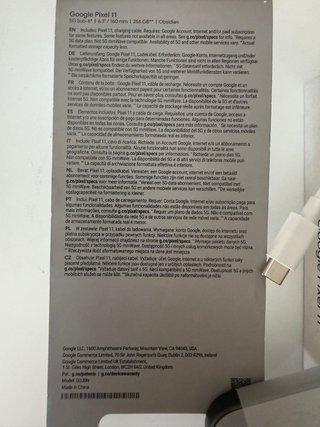 Google Pixel 11 256GB Negro