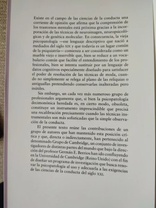 Psicopatología descriptiva: Nuevas tendencias