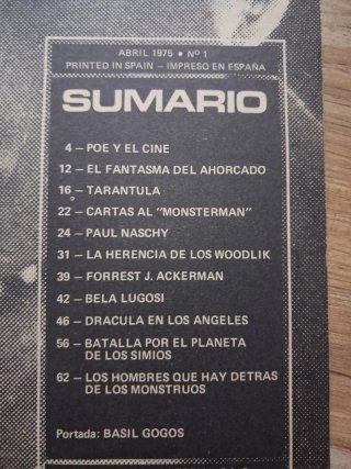 Lote 5 comics Monsters años 70