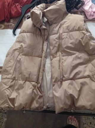 Chaleco acolchado beige talla única