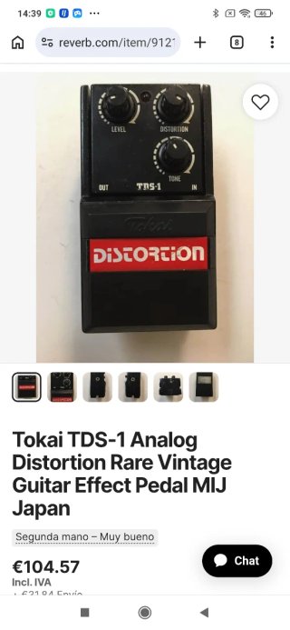 Pedal Distorsión Tokai TBS-1