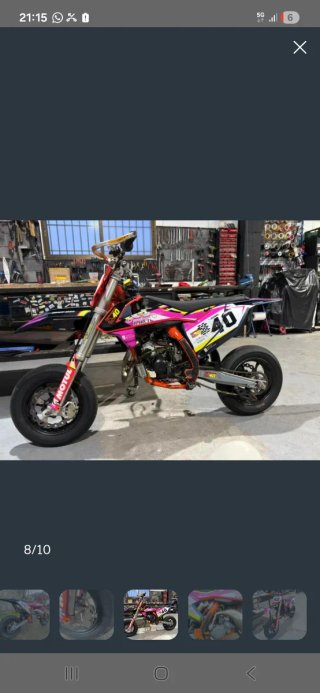 KTM 85 Motocross/Supermoto Naranja/Rosa