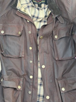 Chaqueta Belstaff Marrón Waxed