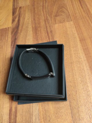 Pulsera Lotus Style Hombre Negro/Plata
