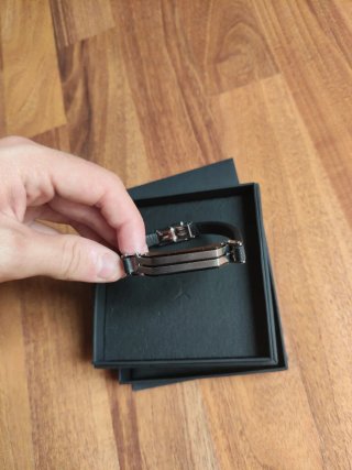 Pulsera Lotus Style Hombre Negro/Plata