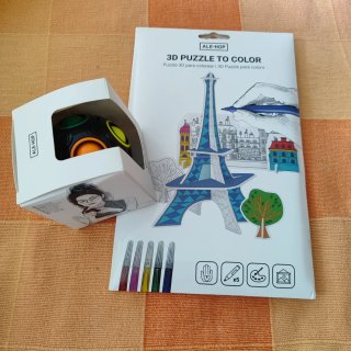 Pack Regalo niños Bola puzzle y Puzzle 3D colorear