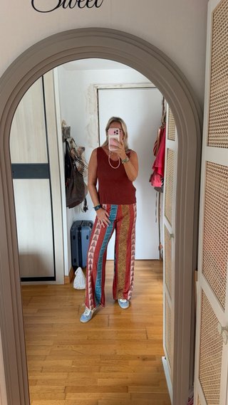 Conjunto Top Tirantes y Pantalón Estampado