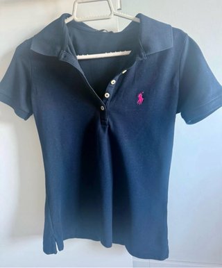 Polo Mujer Ralph Lauren Azul Rosa
