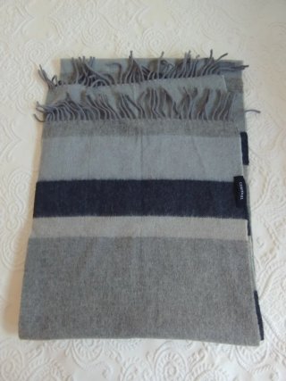 Bufanda Cortefiel rayas gris y azul
