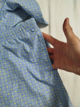 Costume da bagno fantasia geometrica con sachetto
