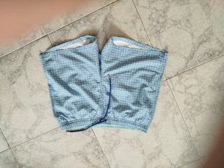 Costume da bagno fantasia geometrica con sachetto