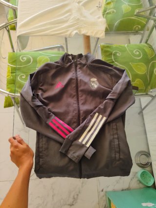 Chaqueta Adidas Real Madrid Gris y Rosa