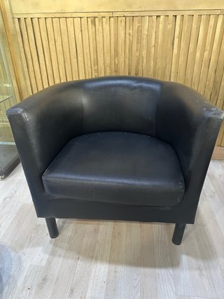Sillón de piel sintética negro Ikea