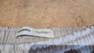 Pantaloni felpati grigi Bershka