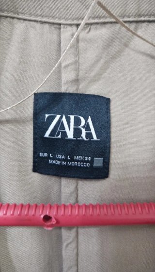 Gabardina larga Zara Beige