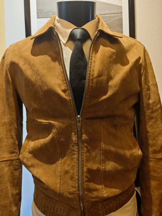 Chaqueta bomber de ante