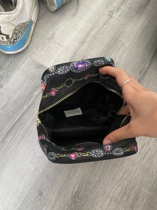 Borsa da toilette Moschino con stampa gioielli