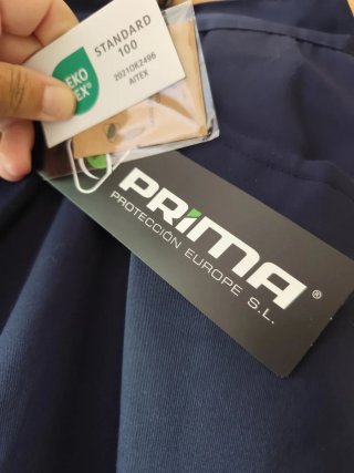 Pantalón de trabajo Prima azul y amarillo