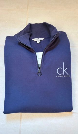 Sudadera Calvin Klein Media Cremallera Azul