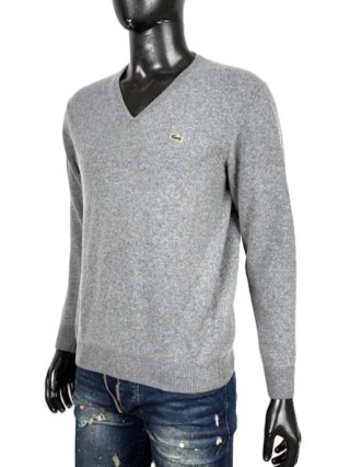 Lacoste Maglione Uomo Taglia 4 \ M Lana Grigio