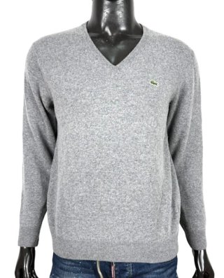 Lacoste Maglione Uomo Taglia 4 \ M Lana Grigio