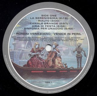 Rondo' Veneziano Venice In Peril LP 12" 33 RPM