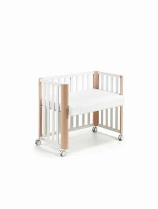 Minicuna colecho madera blanca