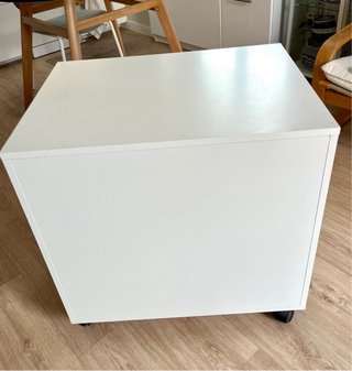 Cajonera ALEX blanca con ruedas 67x66 cm