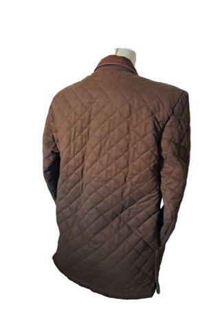 Giacca Vintage Trapuntata SAKS Donna Rombi Pelle M