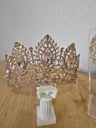 Conjunto Joyas Quinceañera Tiara Collar Pendientes
