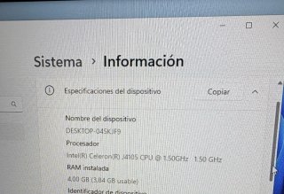 Portátil SGIN M15 15,6 Plata 120g