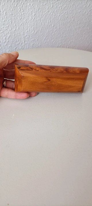 Estuche y dados madera Thuya vintage