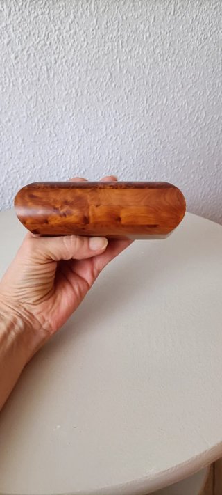 Estuche y dados madera Thuya vintage