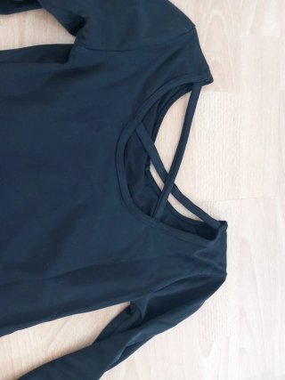 Leotardo negro y azul