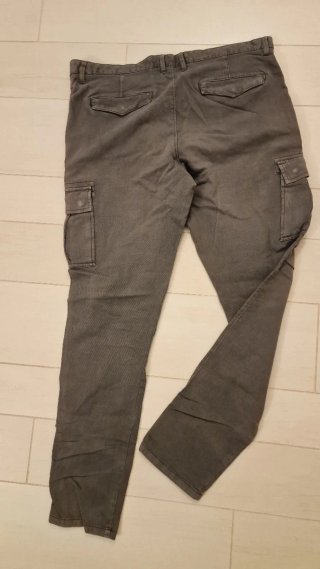 Pantaloni cargo uomo grigi Taglie forti