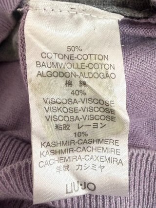 Liu Jo Uomo Maglione L \ 50 Cashmere Cotone Righe
