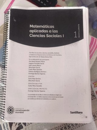 Matemáticas aplicadas a las Ciencias Sociales I...
