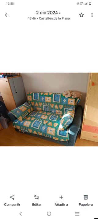 Sofá cama tela estampado