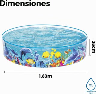 Piscina Infantil 1.83m x 38cm