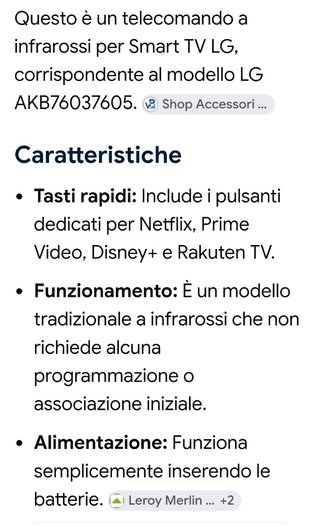 Telecomando Smart TV LG