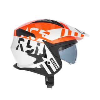 Casco Trial Acerbis Aria Evo Blanco Naranja
