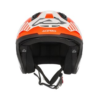 Casco Trial Acerbis Aria Evo Blanco Naranja