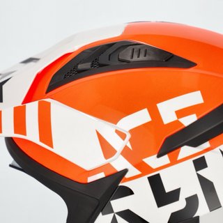 Casco Trial Acerbis Aria Evo Blanco Naranja