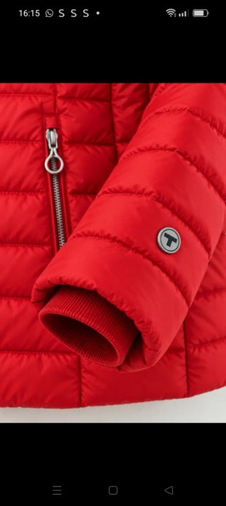 Cazadora Tom Tailor Roja Talla S/36 NUEVA