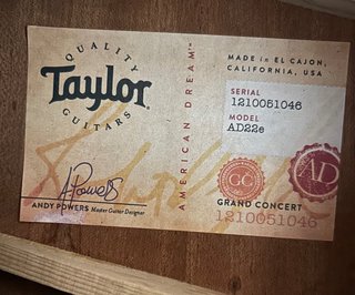 Chitarra Acustica Taylor AD22e