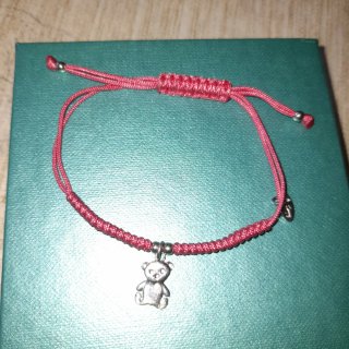 Pulsera Lotus Plata 925 Oso Rosa